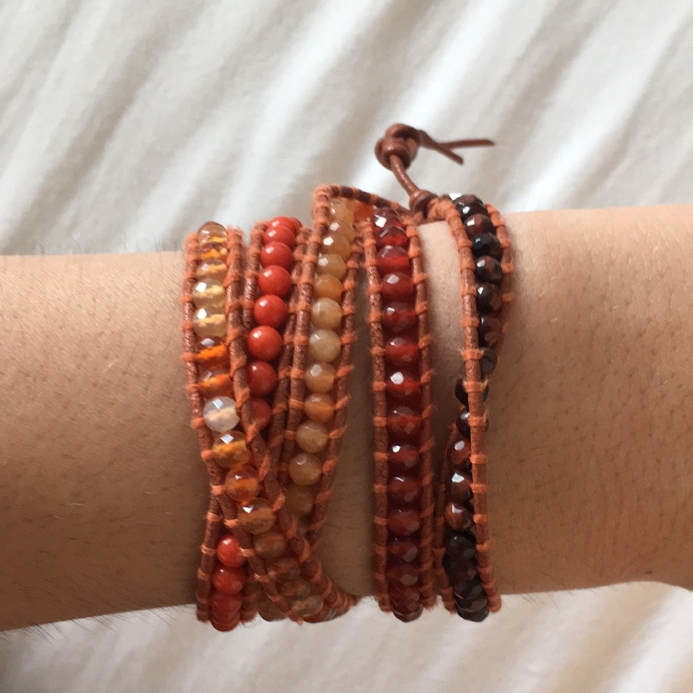 Orange Beaded bracelet